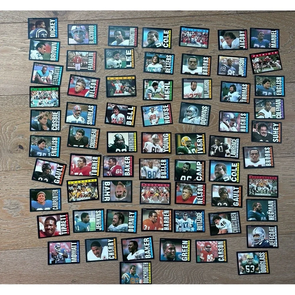 Vintage NFL Football Card Lot 80+‎ Cards Early 1990s Topps Donruss Fleer